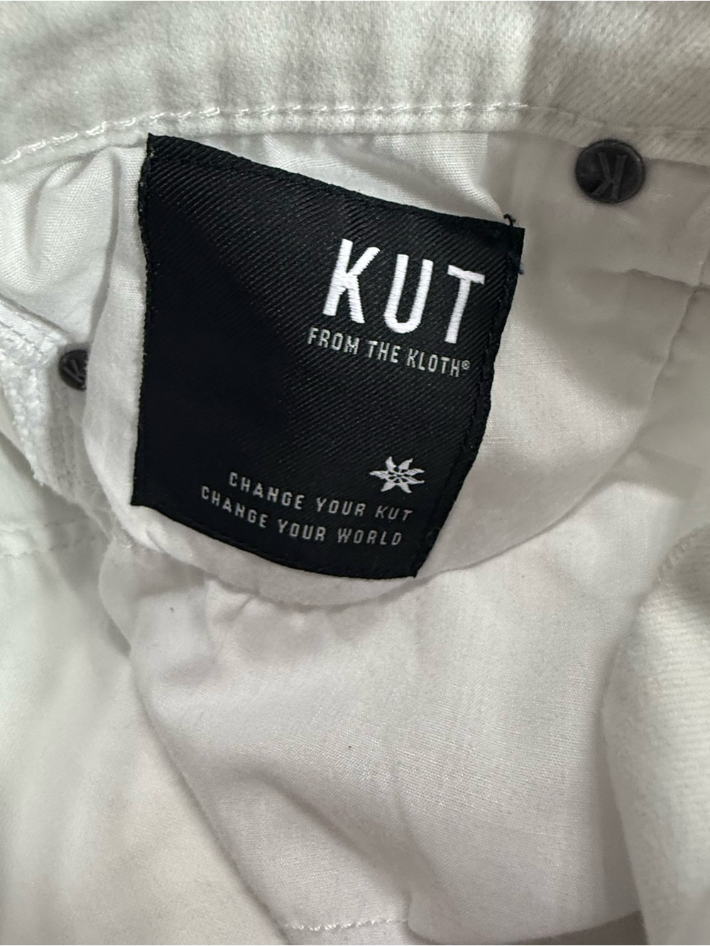 KUT From the Kloth Connie High Rise Ankle Skinny Jeans White Size 4 Raw Hem - Picture 5 of 9